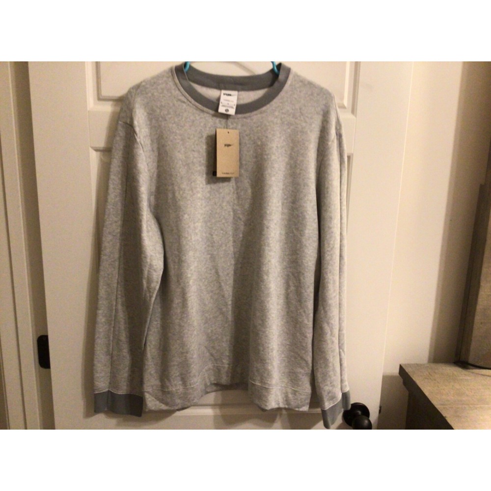 Nike Therma-Fit Core Crew Yoga Men Sweatshirt Gray DM8137-050 XXL